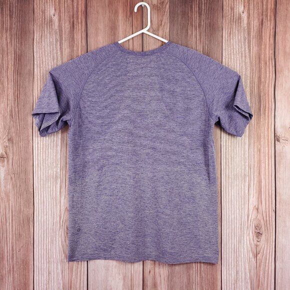 Lululemon Mens XXL Metal Vent Tech Performance Short Sleeve Shirt Heather Purple - Picture 2 of 11
